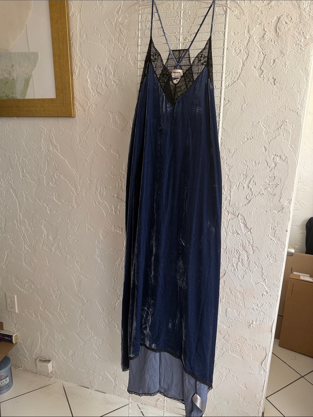 Zadig & Voltaire Navy Blue rifty soft strap stars
